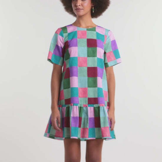 Gorman NZ - Sunspill Check Ruffle Dress - print