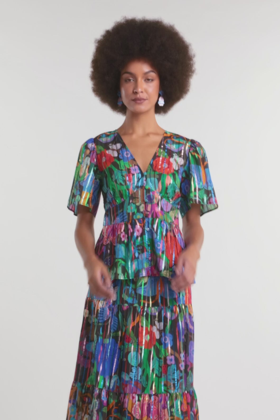 Gorman NZ - Mariposa Glitter Party Top - print