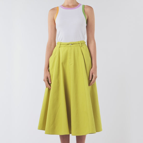 Gorman NZ - Olive Garden Denim Skirt - olive