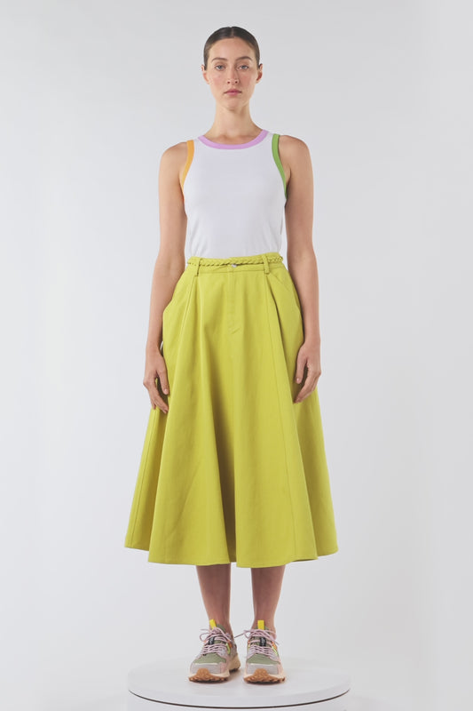 Gorman NZ - Olive Garden Denim Skirt - olive