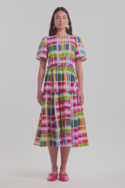 Gorman NZ - Paintbox Check Midi Dress - check