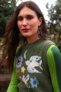 Gorman NZ - The Garden Wool Vest - green