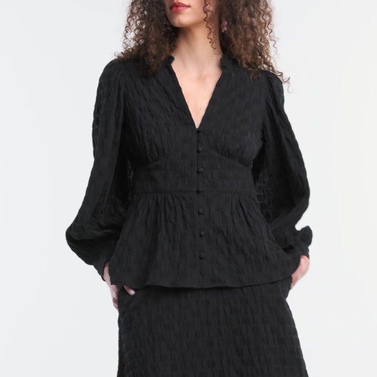 Gorman NZ - Clover Seersucker Blouse - black
