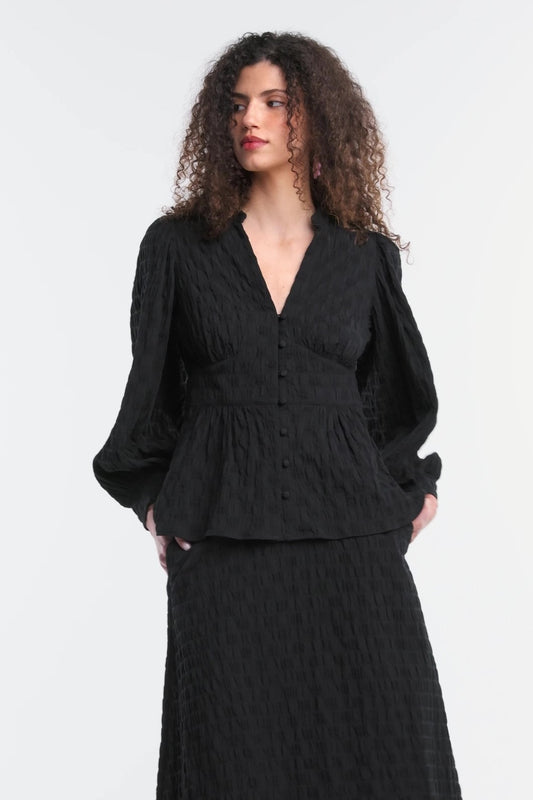 Gorman NZ - Clover Seersucker Blouse - black