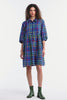 Gorman NZ - Light Up Check Smock Dress - navy