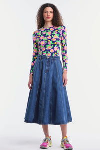 Gorman NZ - Molly Denim Skirt - mid-blue
