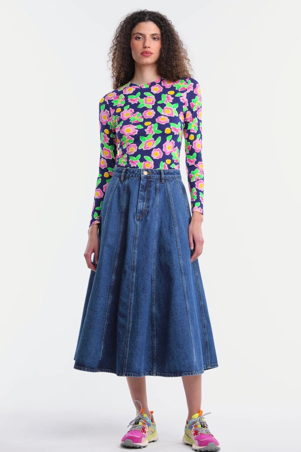 Gorman NZ - Molly Denim Skirt - mid-blue