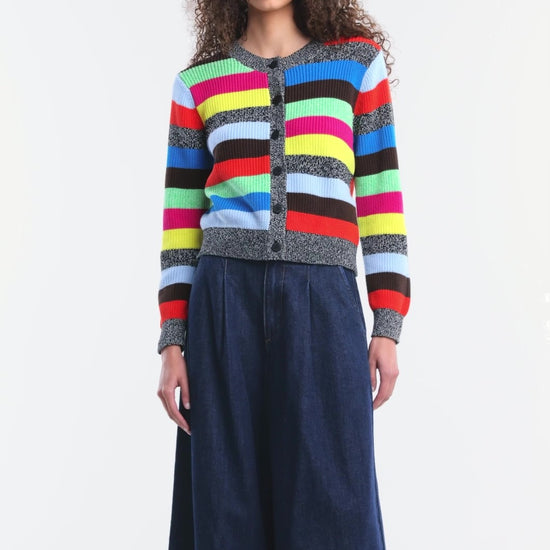 Gorman NZ - Jumble Stripe Cotton Cardigan - stripe
