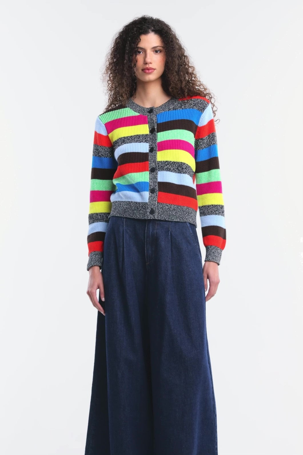Gorman NZ - Jumble Stripe Cotton Cardigan - stripe