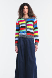 Gorman NZ - Jumble Stripe Cotton Cardigan - stripe