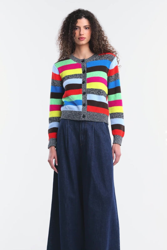 Gorman NZ - Jumble Stripe Cotton Cardigan - stripe