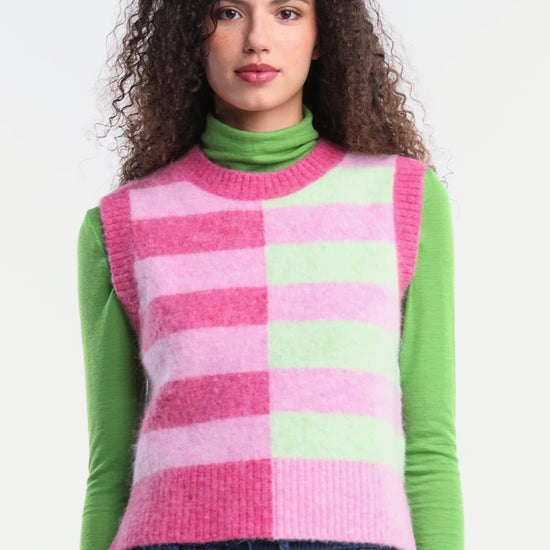 Gorman NZ - Linea Stripe Alpaca Vest - stripe