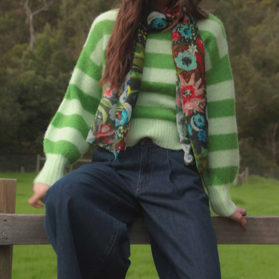 Gorman NZ - Linea Stripe Alpaca Jumper - stripe