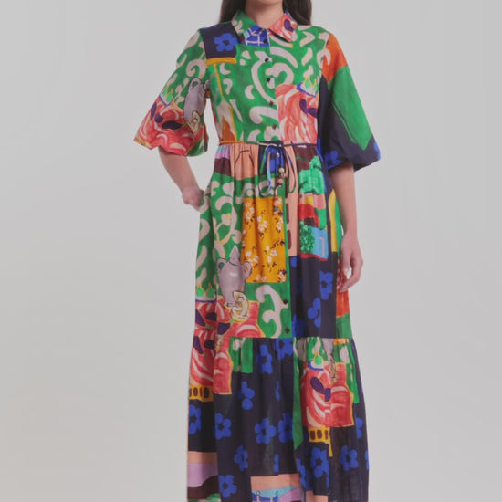 Gorman NZ - Salon Midi Shirt Dress - print