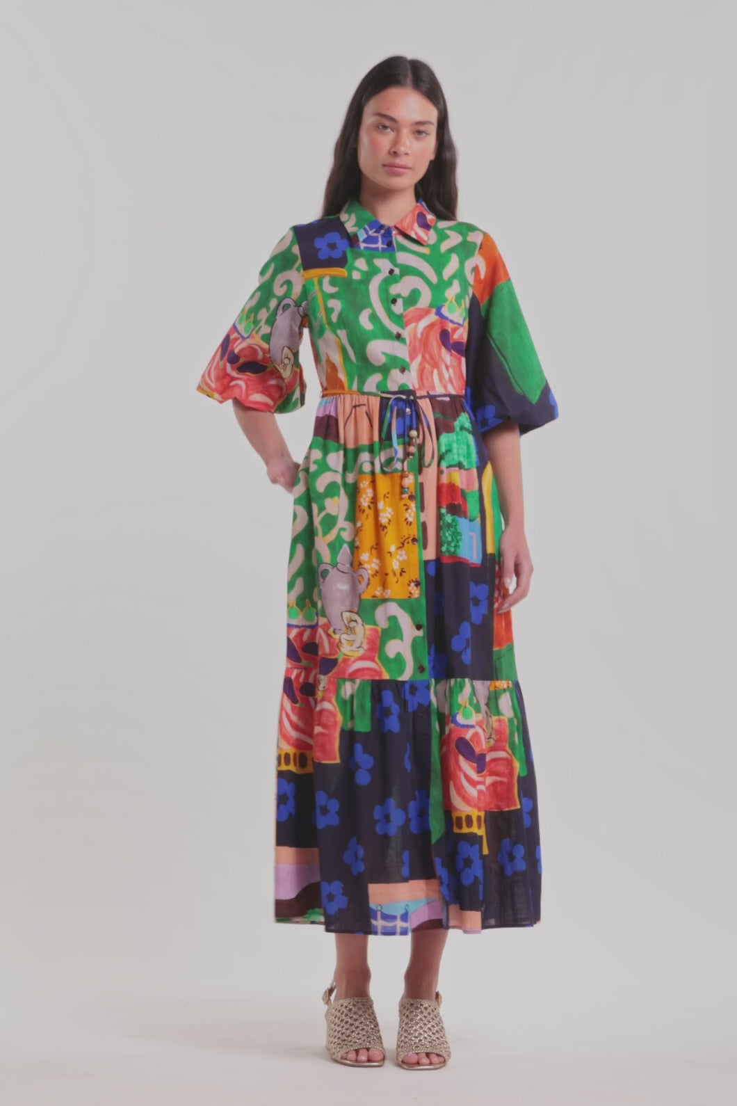 Gorman NZ - Salon Midi Shirt Dress - print