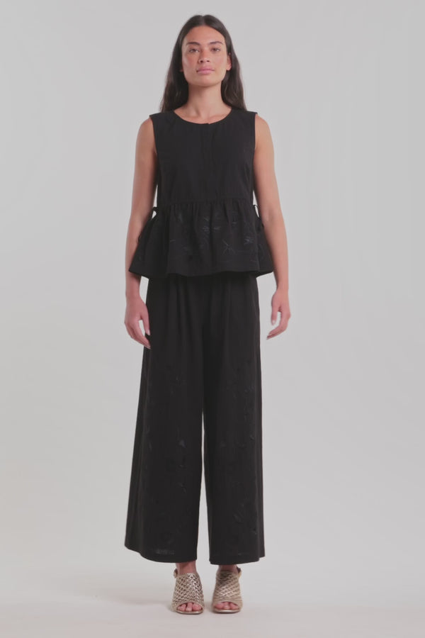 Gorman NZ - Annie Anglaise Cotton Culotte - black