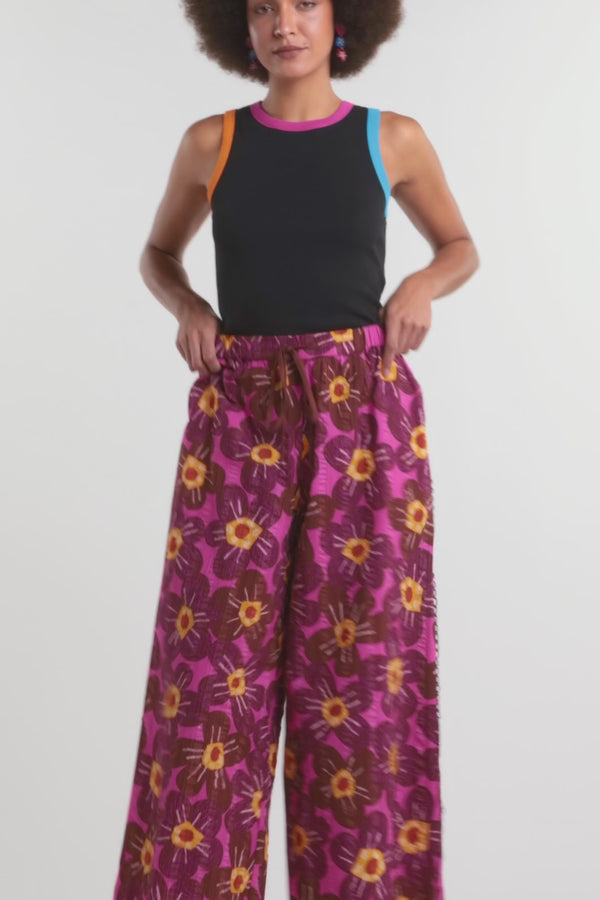 Gorman NZ - Flowerful Seersucker Pant - print