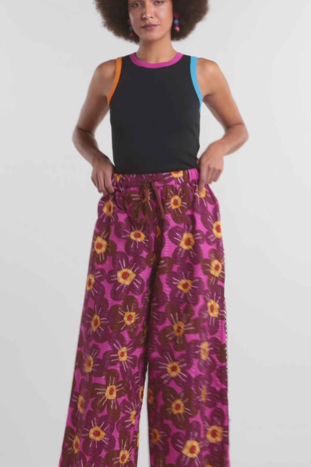 Gorman NZ - Flowerful Seersucker Pant - print