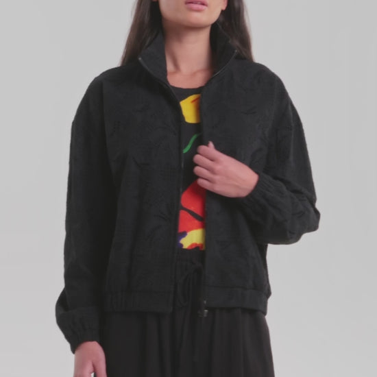 Gorman NZ - Annie Anglaise Cotton Bomber - black