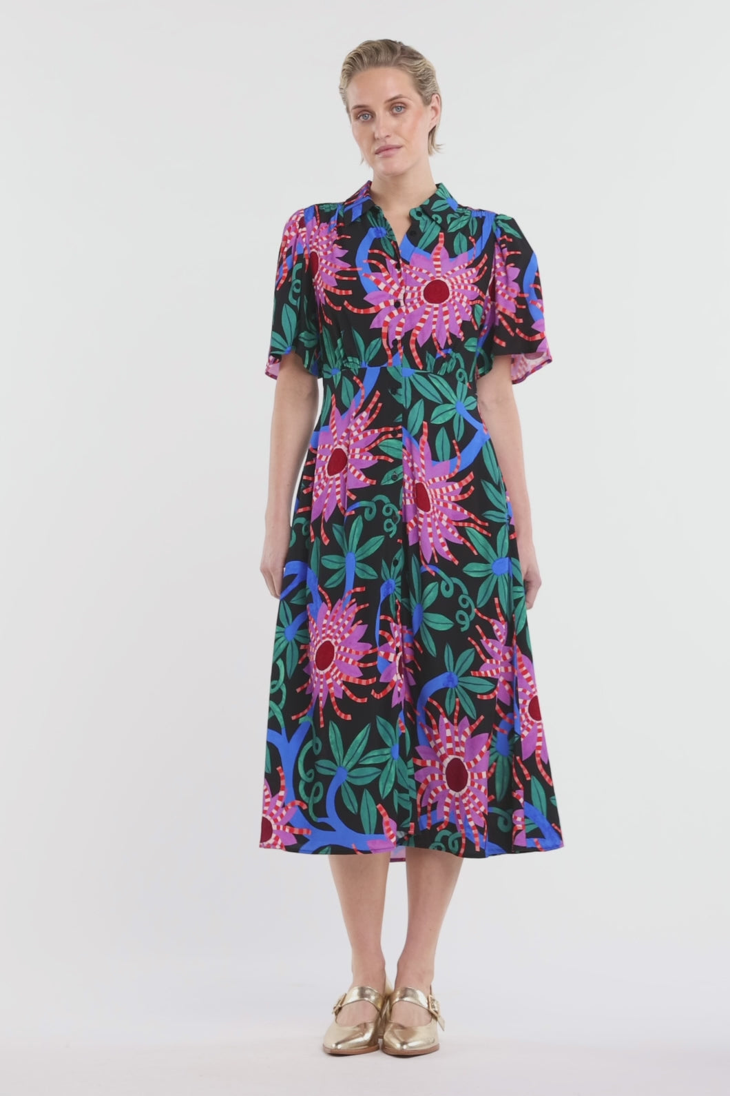Gorman NZ - Passion Flower Shirt Dress - print