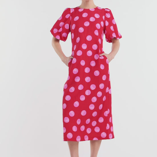 Gorman NZ - On The Dot Party Dress - red