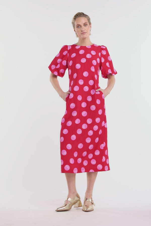 Gorman NZ - On The Dot Party Dress - red