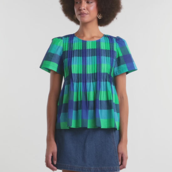 Gorman NZ - Petal Patch Check Top - check