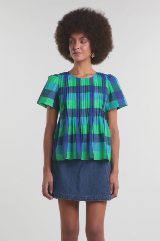 Gorman NZ - Petal Patch Check Top - check