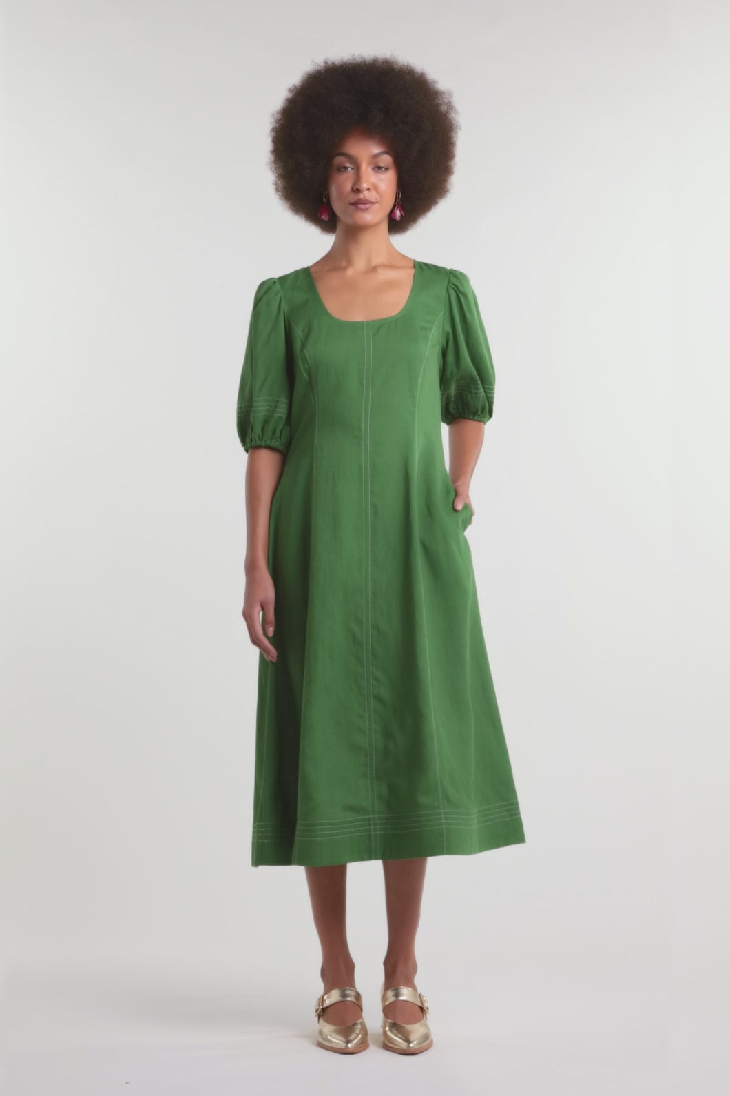 Gorman NZ - Cami Midi Dress - green