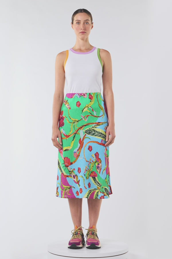 Gorman NZ - Elara Print Linen Midi Skirt - print