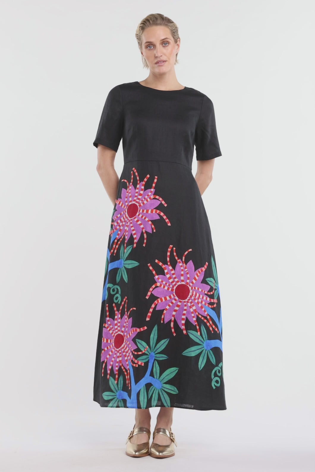 Gorman NZ - Passion Flower Long Dress - print
