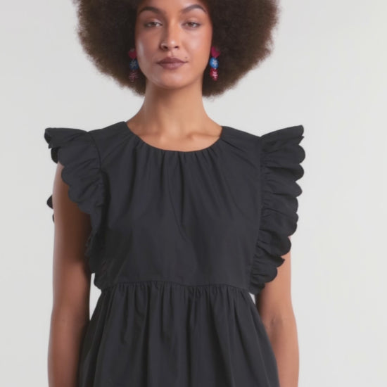 Gorman NZ - Lily Ruffle Top - black
