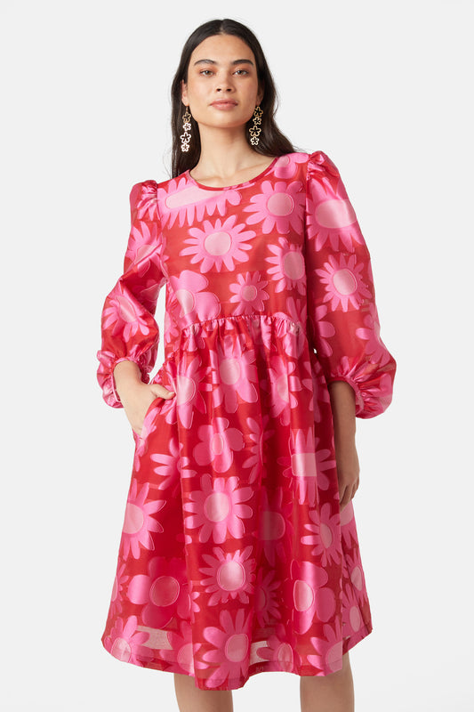 Gorman NZ - Flowering Pink Jacquard Dress - print