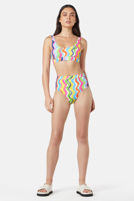 Gorman NZ - Beach Stripe Bikini Bottom - print