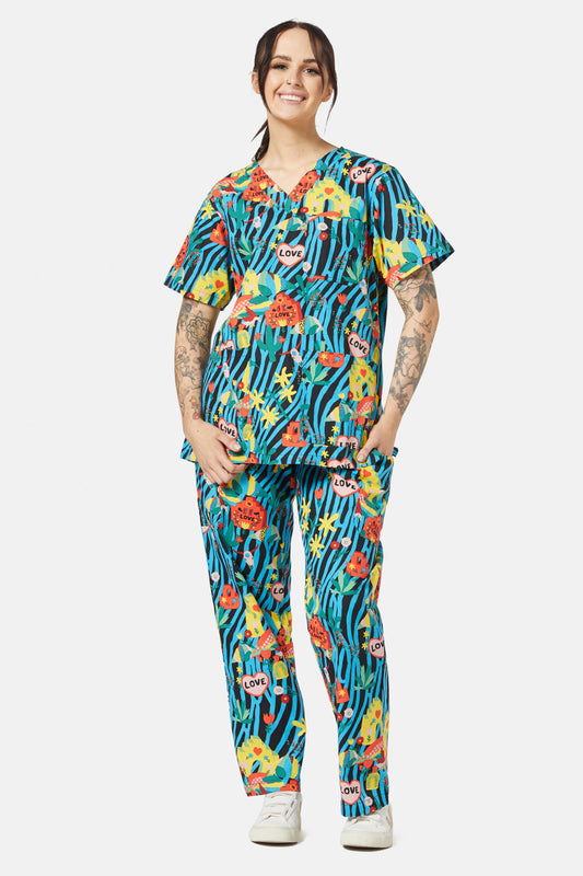 Gorman NZ - River Of Love Scrub Set - print